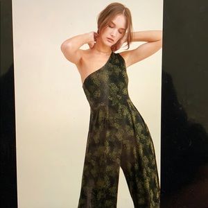 Free people one shoulder jumpsuit